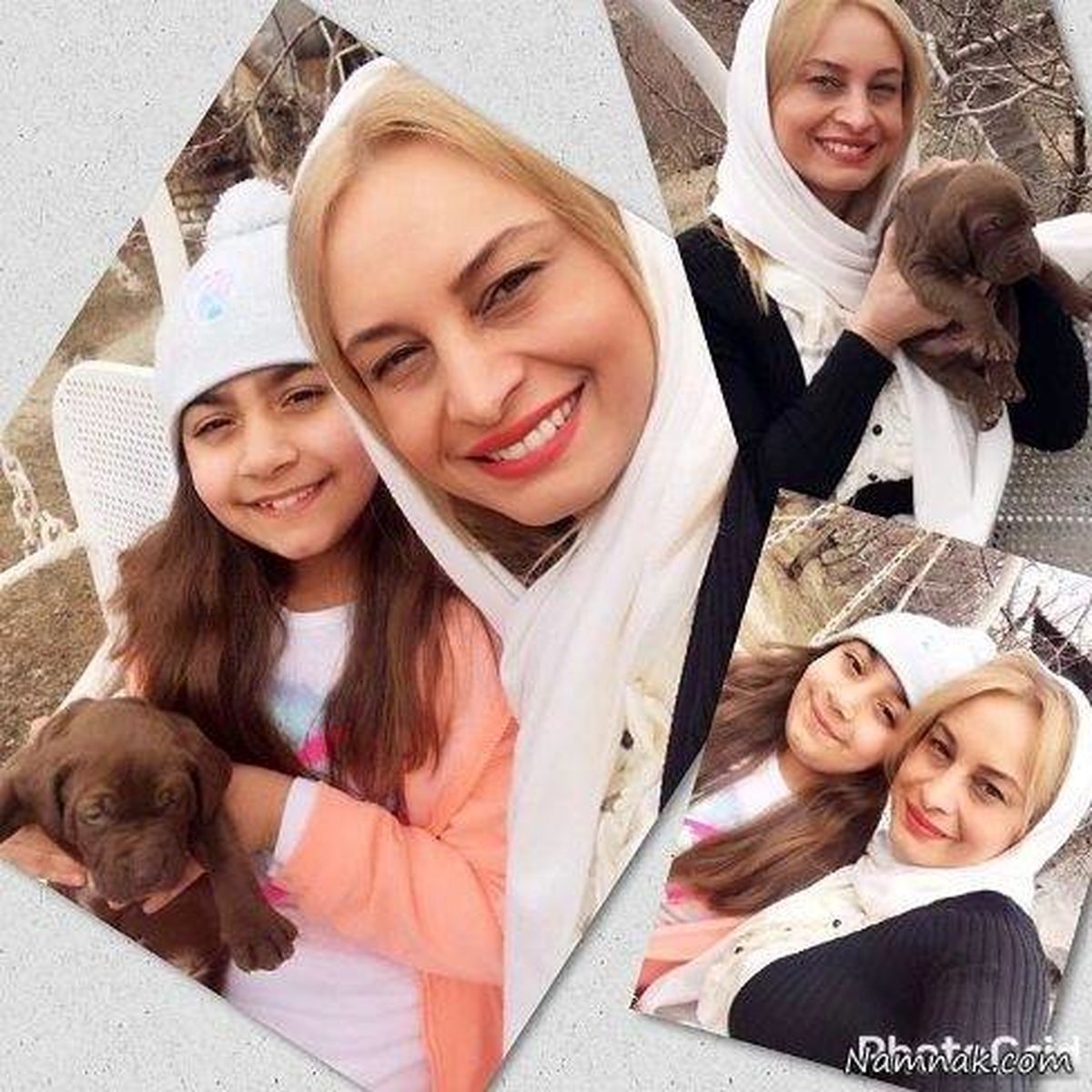 عکس زمستانی از مریم کاویانی و عزیزش