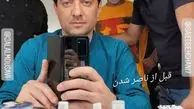 بهرام رادان در حال گریم کار جدیدش + عکس