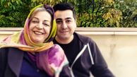 عکس مرضیه برومند با امیر آقا جمالی