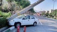 «ریو» تیر چراغ‌ برق را از جا کند + تصاویر