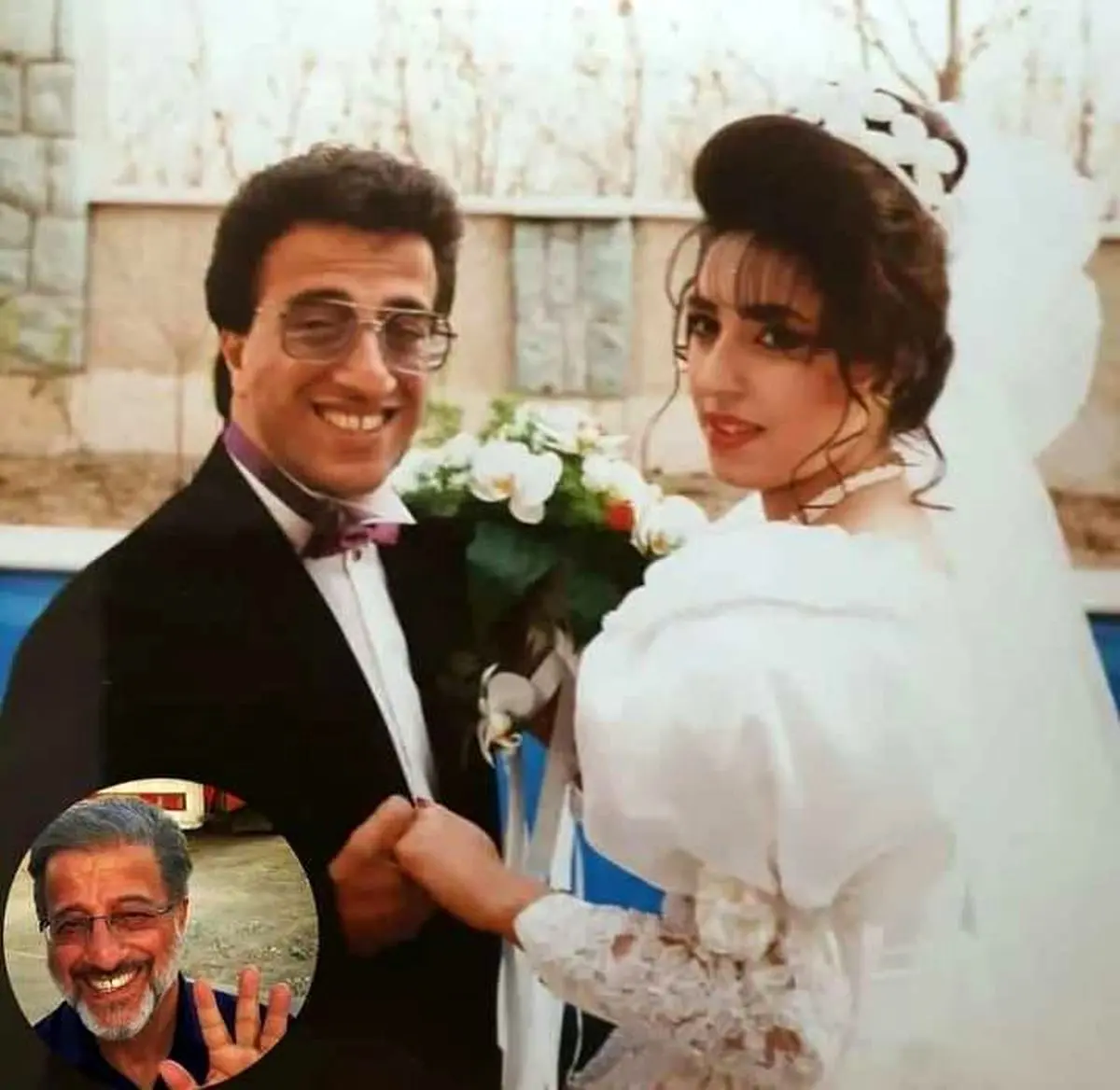 عکس عروسی علیرضا خمسه و همسرش که به مناسبت سالگرد ازدواجشون منتشر کرد!!