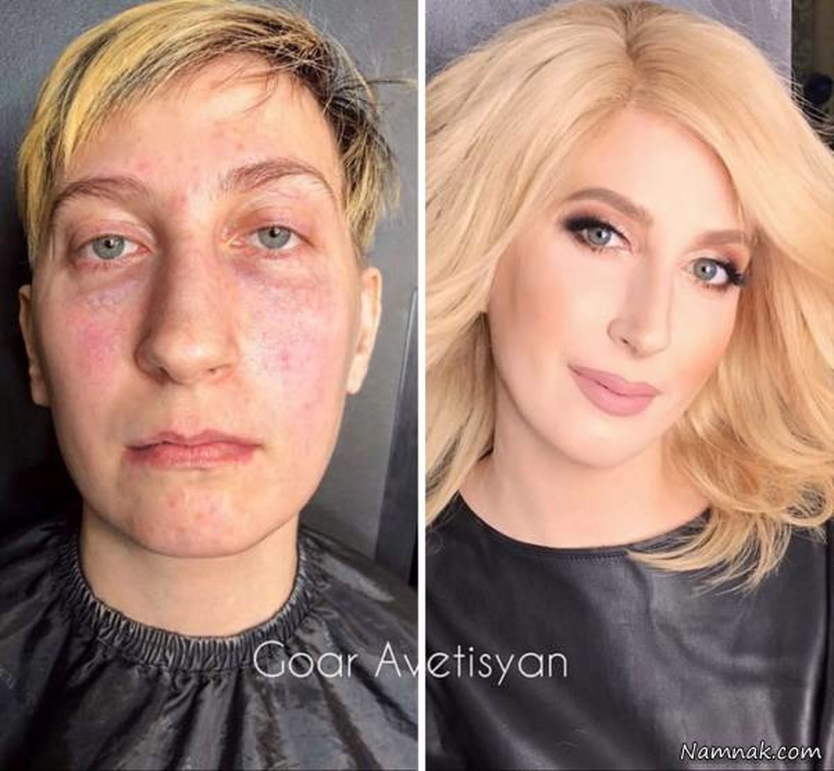 معجزه گریم روی صورت زنان با مقایسه قبل از میکاپ +عکس‎ها