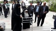 دختر مرحوم آیت‌الله طالقانی در انتخابات ثبت‌نام کرد + عکس