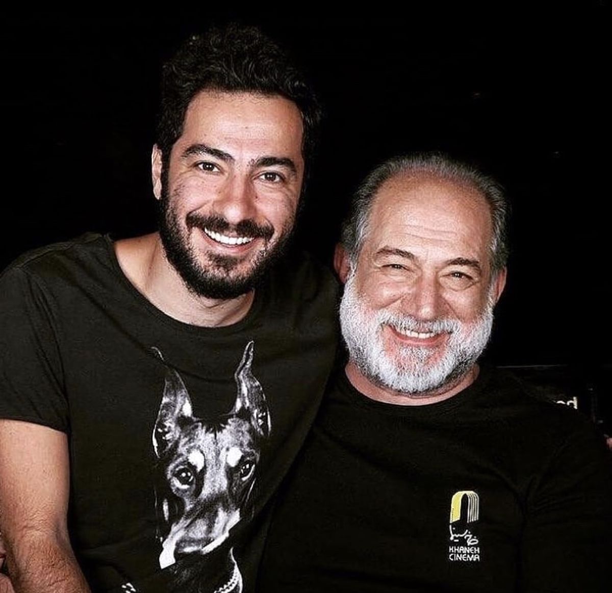 نوید محمدزاده در کنار بازیگر پیشکسوت سینمای ایران + عکس