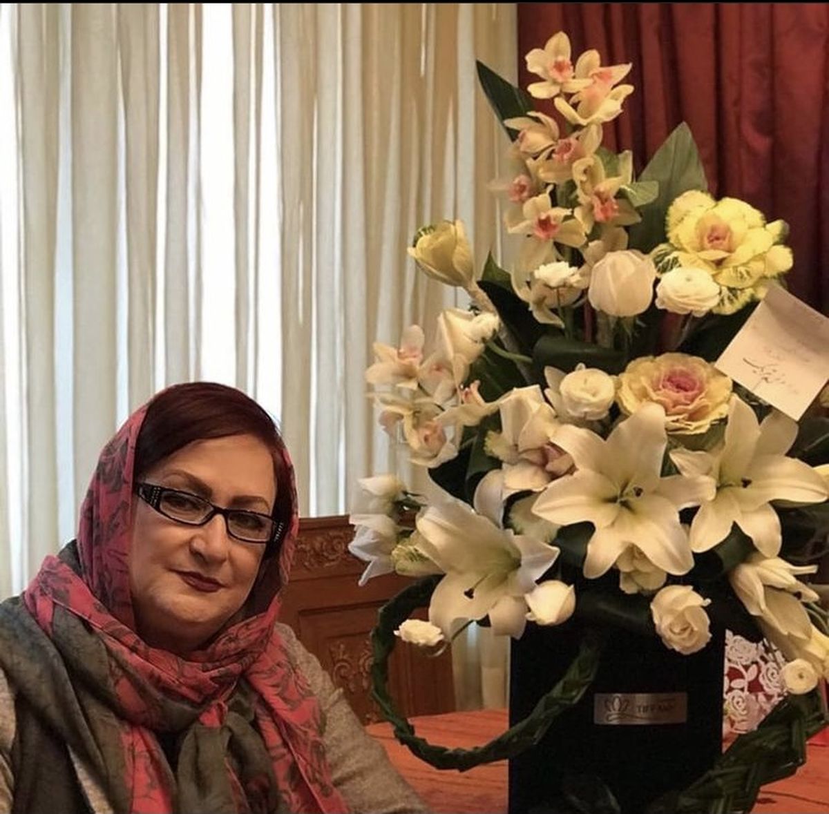 سبد گل زیبای مریم امیرجلالی + عکس