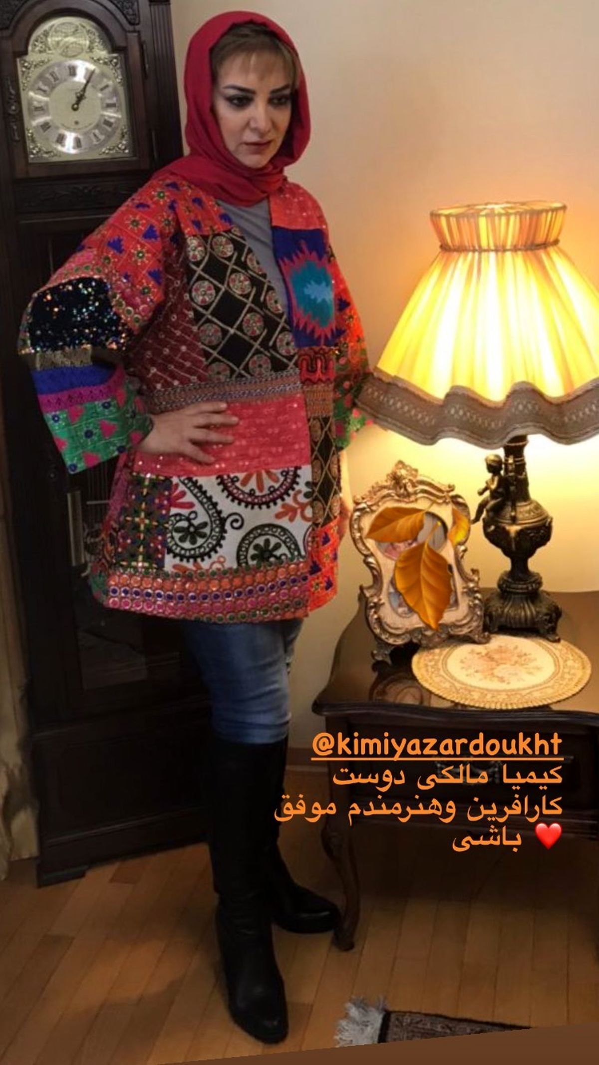 استایل شیک حمیرا ریاضی در خانه اش + عکس