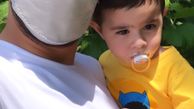 عکس جدید حسین مهری و پسرش