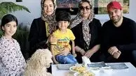 دورهمی رضا بهرام با خانواده اش + عکس