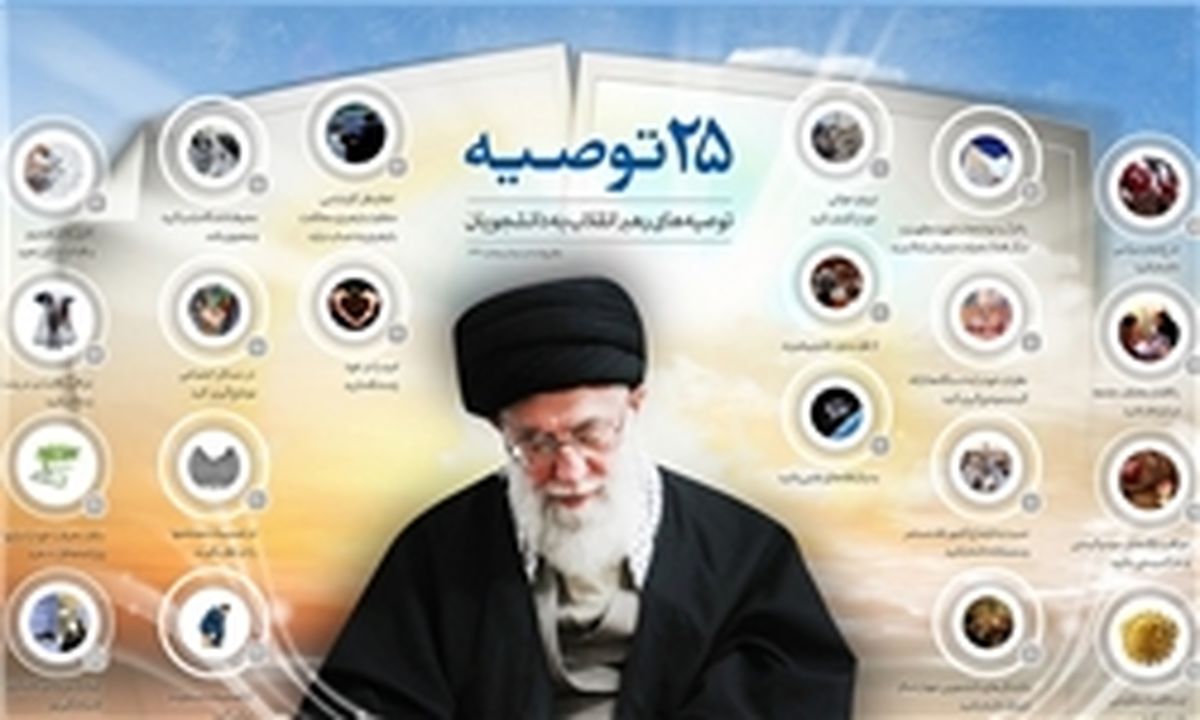25 توصیه رهبر انقلاب به دانشجویان+ اینفوگرافی