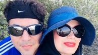 تیپ ورزشکاری صبا راد و همسرش + عکس