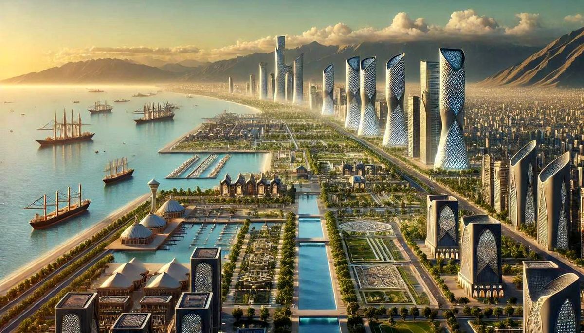 عکس وایرال شده هوش مصنوعی از حیاط دولت در پایتخت جدید ایران