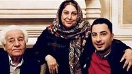 نوید محمدزاده در آغوش مادر و پدر+عکس
