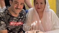 مهران غفوریان و مادرش در تولد + عکس 