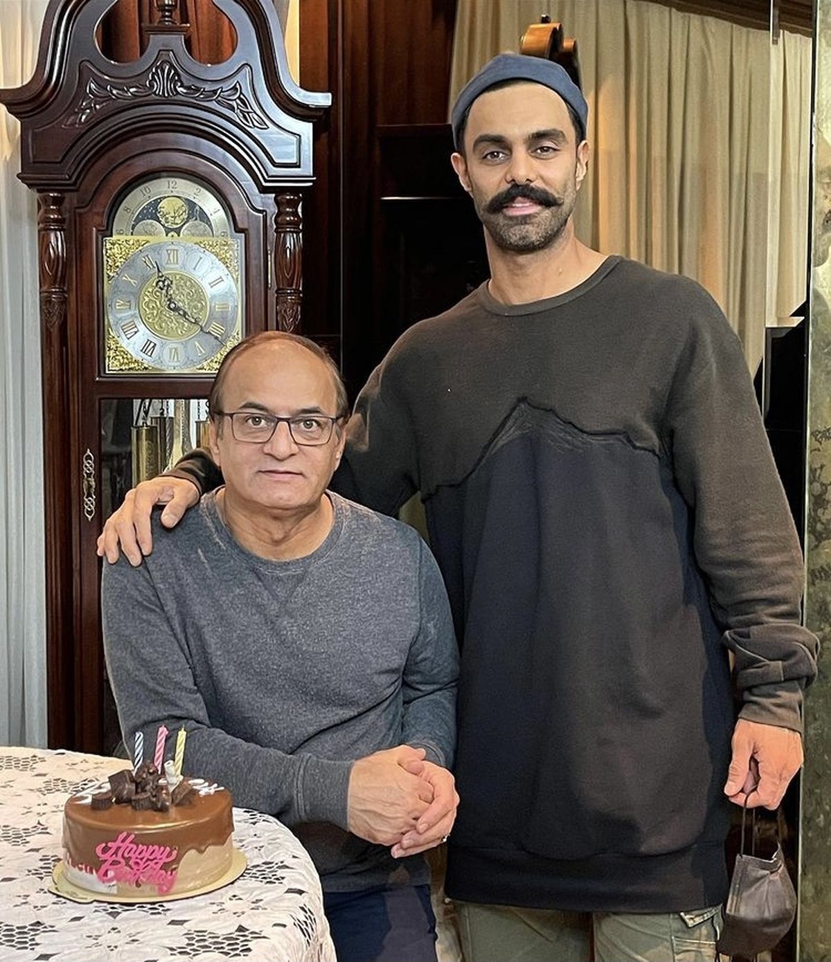 مهدی ماهانی و پدرش + عکس
