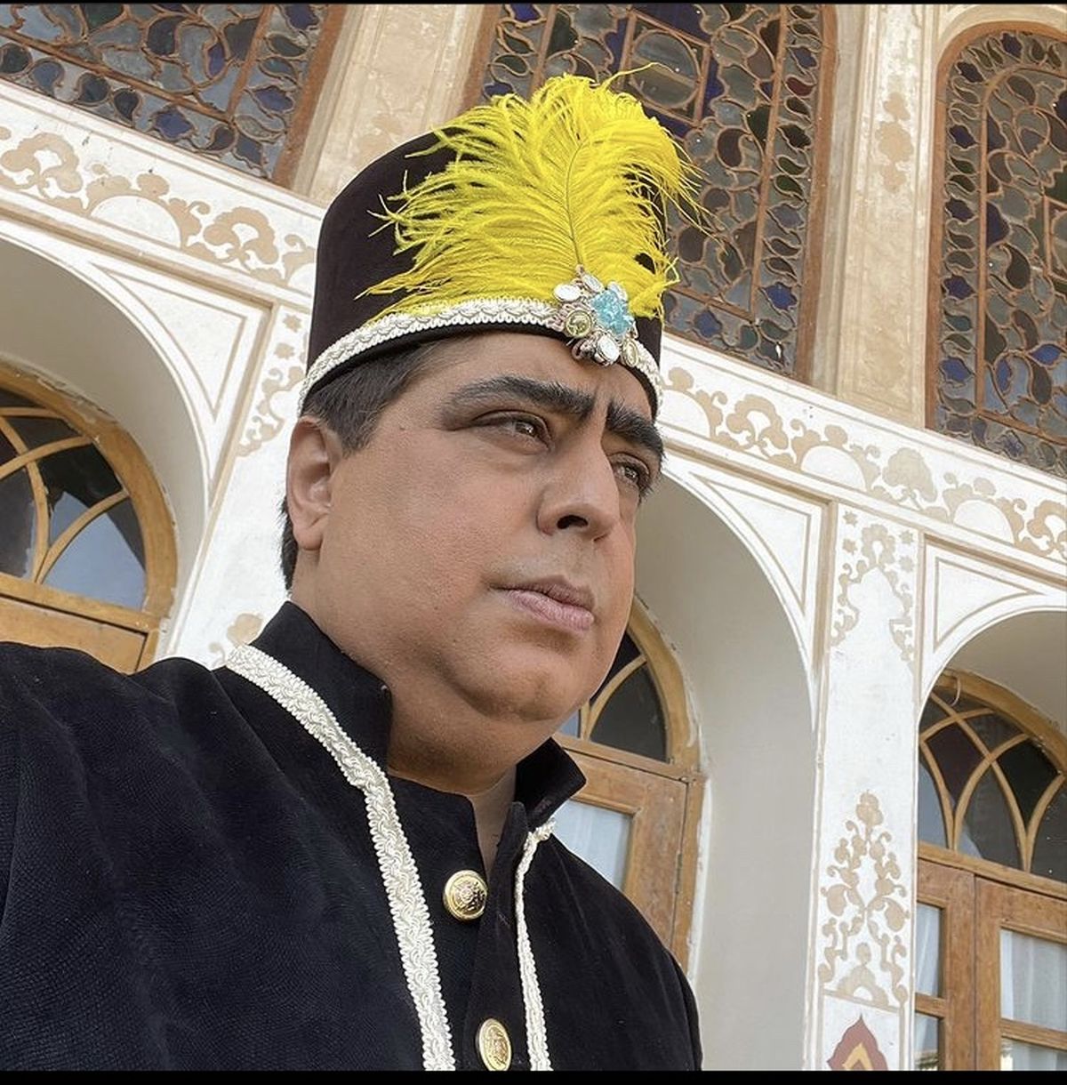 گریم قاجاری رضا شفیعی جم + عکس