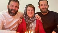 امیررضا دلاوری در جشن تولد مادرش