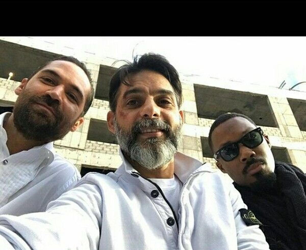 عکس پیمان معادی با بازیگران خارجی