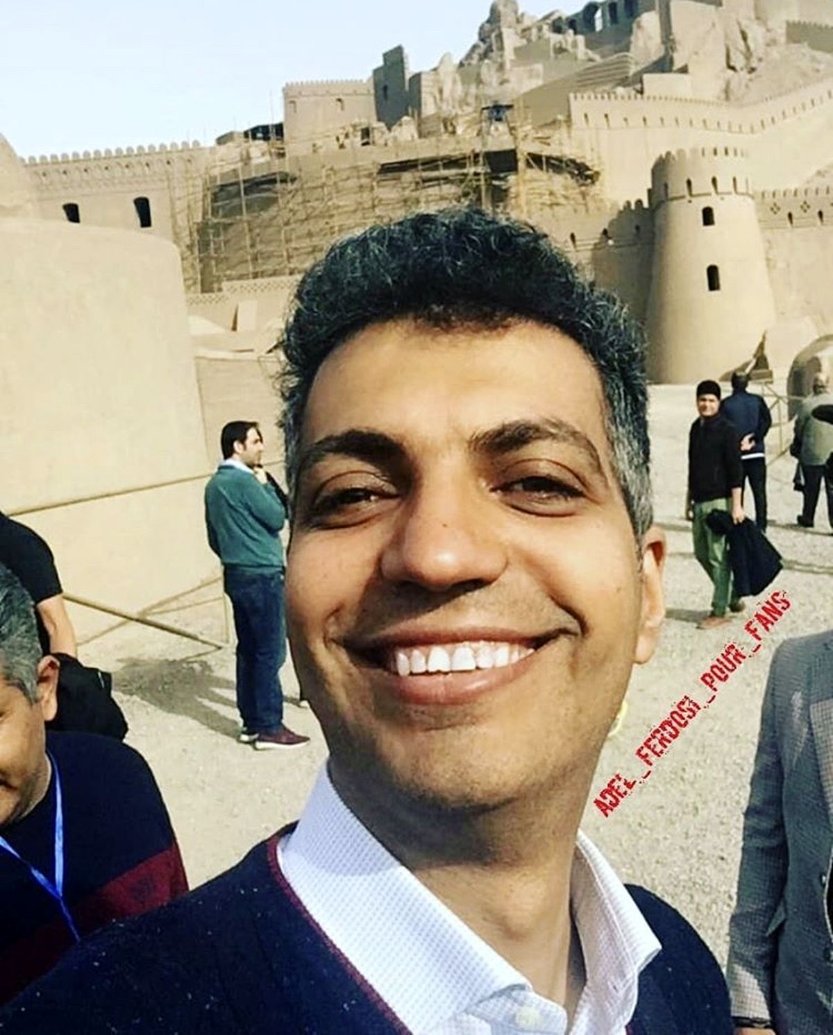 عادل فردوسی پور در ارگ بم + عکس