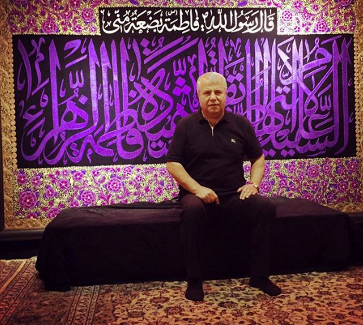 علی پروین در هیات عزاداری+عکس