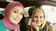سحر قریشی در ماشین بهنوش بختیاری + عکس
