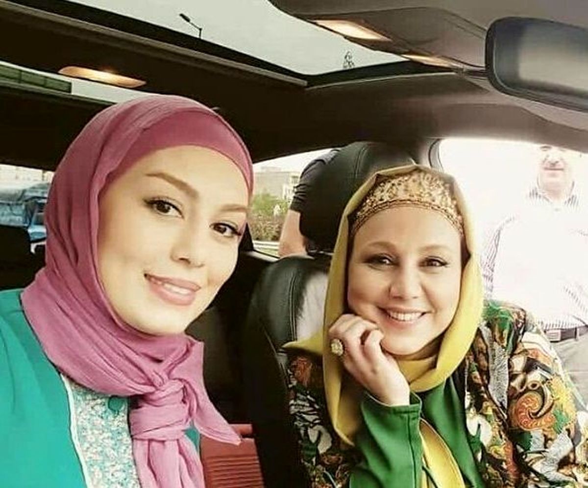 سحر قریشی در ماشین بهنوش بختیاری + عکس