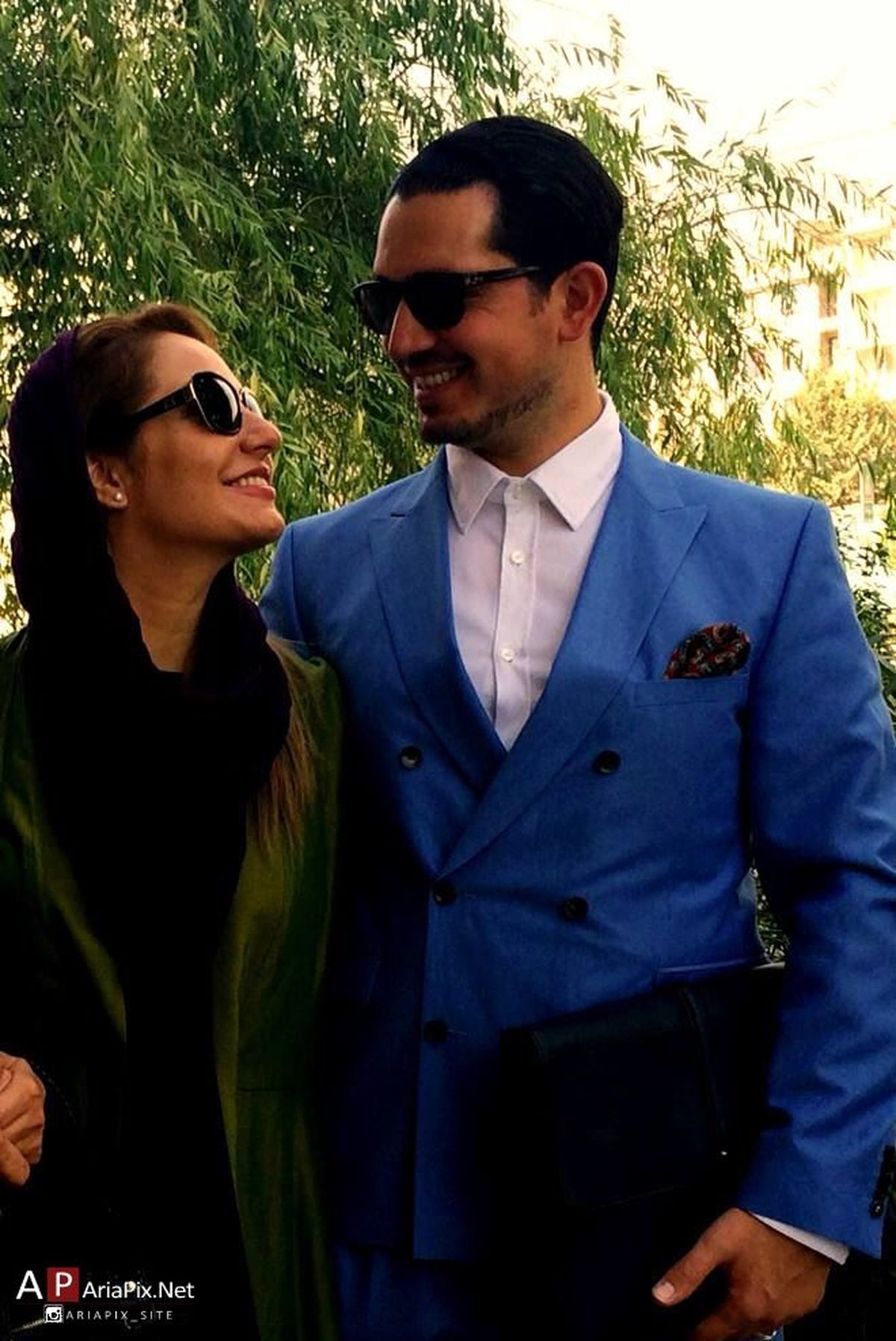 عکس عاشقانه مهناز افشار و همسرش