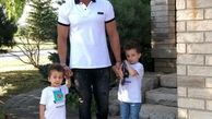 گشت و گذار همسر ورزشکار خانم بازیگر با پسرانش + عکس