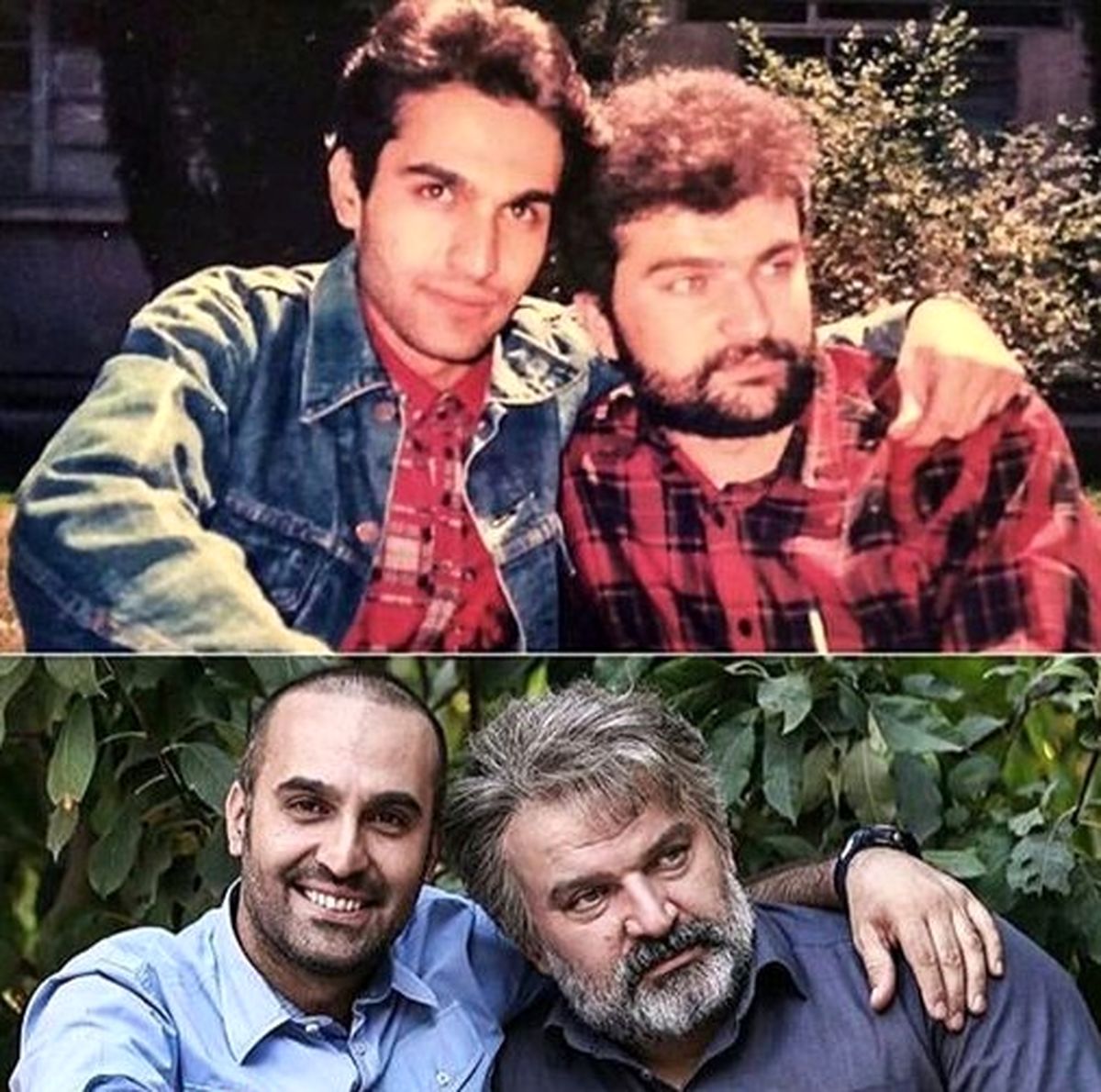 عکس دو رفیق قدیمی بازیگر که مثل پدر و پسر شده اند!