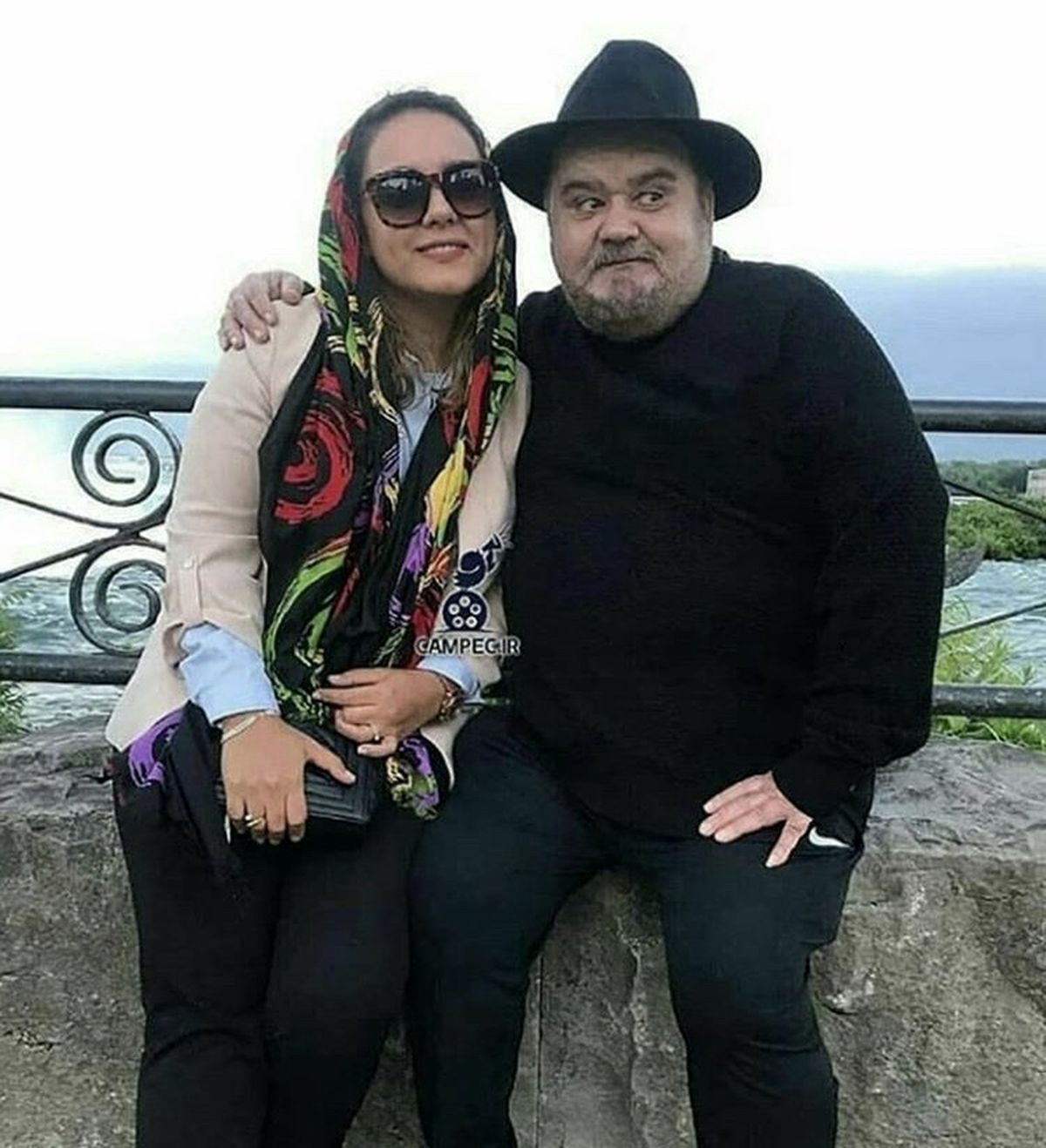 اکبر عبدی ودخترش + عکس