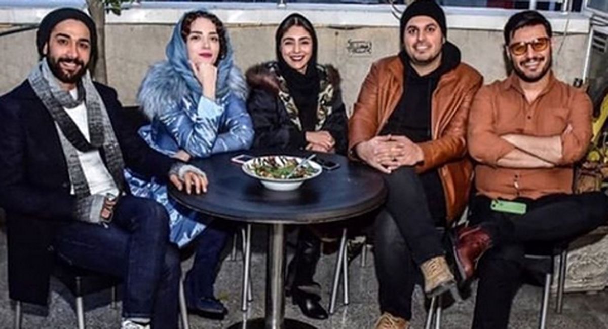 «بهنوش طباطبایی» و «هستی مهدوی» در کنار عوامل فیلم «ماجراى نیمروز: رد خون»/عکس