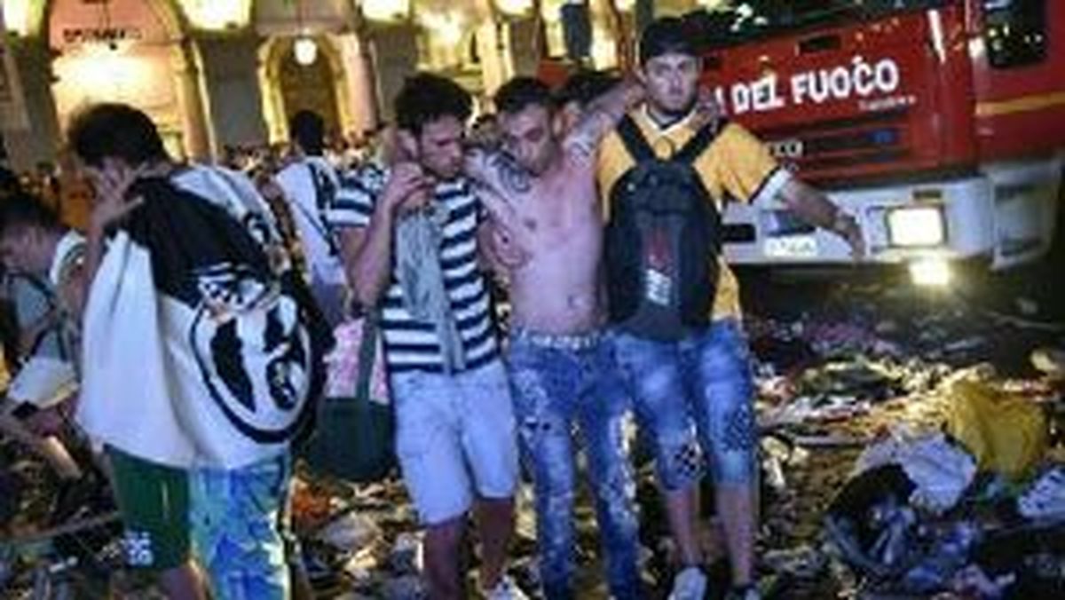 درگیری هواداران یوونتوس هنگام تماشای فینال