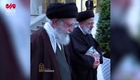 فیلم منتشر نشده از احوالپرسی و روبوسی رئیسی با رهبر انقلاب