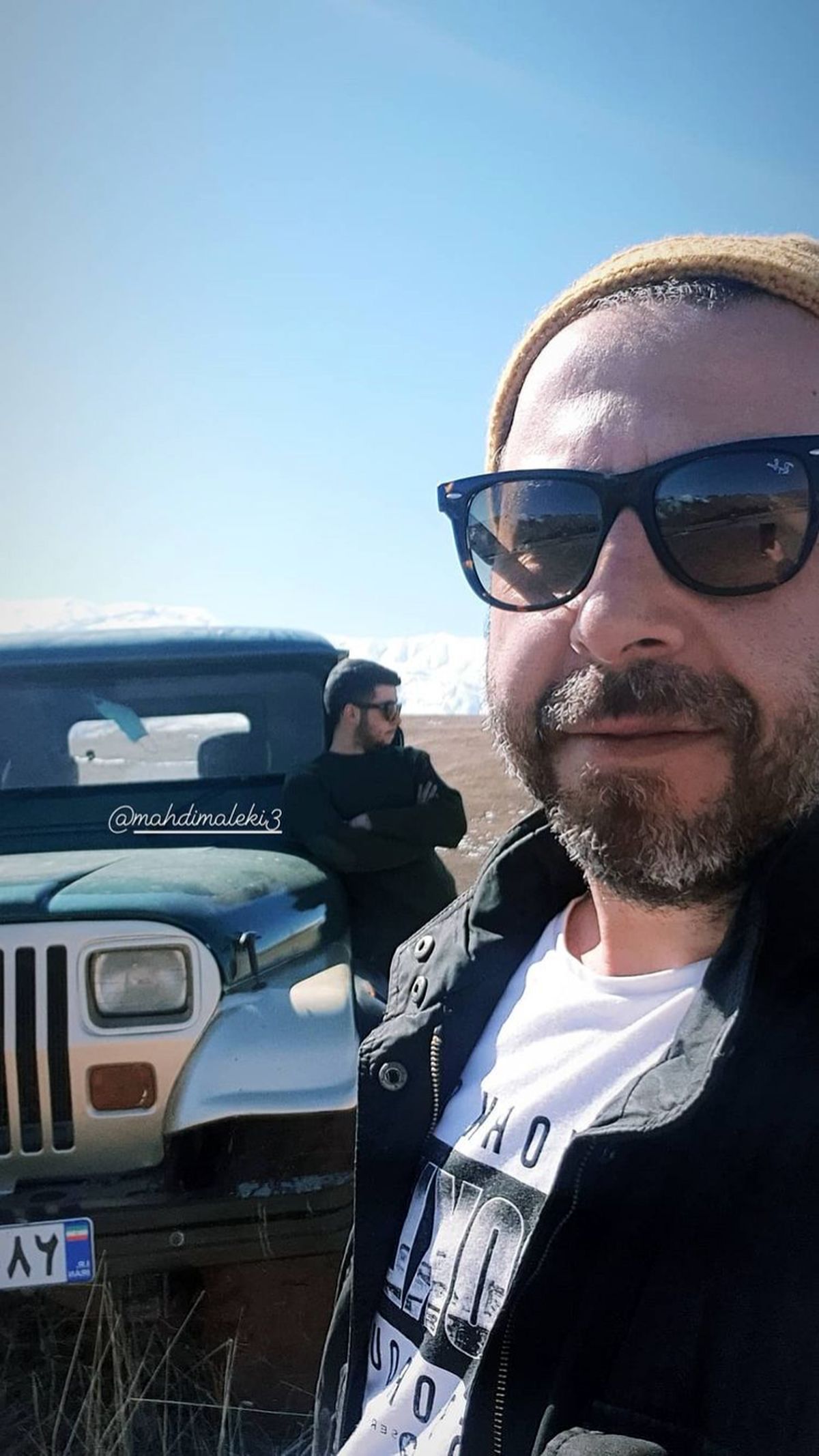 جیپ سواری آقای بازیگر + عکس