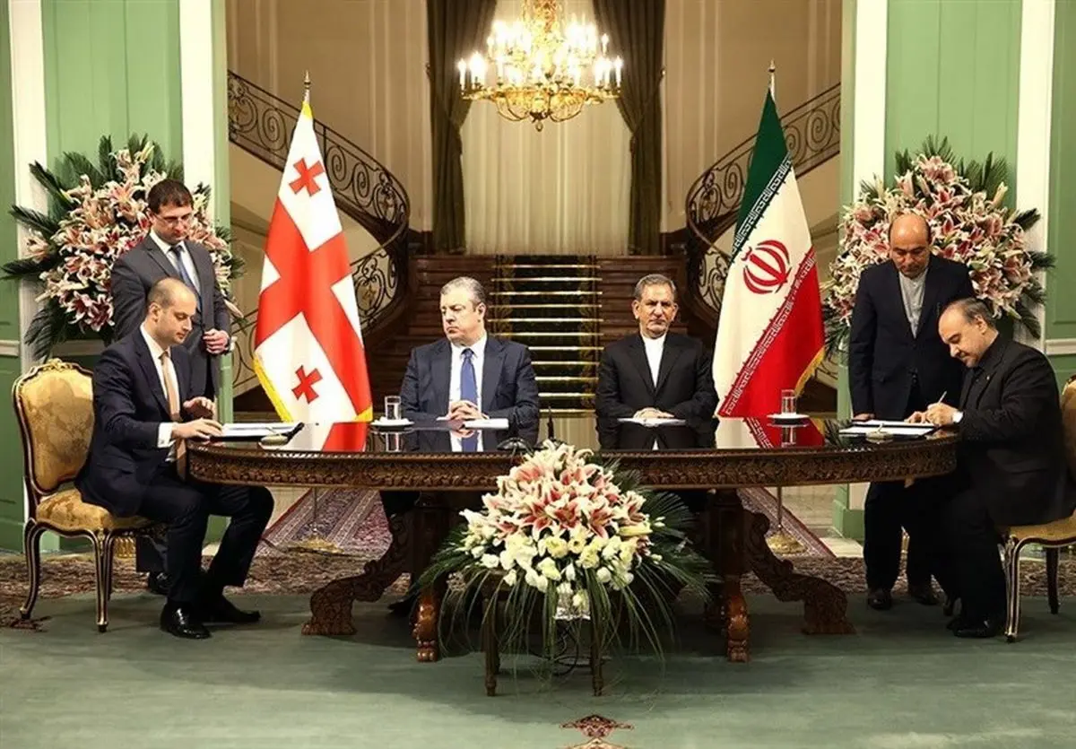 امضای ۵ سند همکاری و بیانیه مشترک ایران و گرجستان
