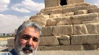 بازیگر مشهور در مقبره کوروش + عکس