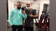 بیژن بنفشه خواه و‌مربی اش + عکس