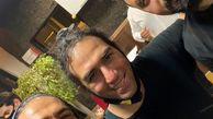 رضا یزدانی در کنار بازیگر معروف کرگدن + عکس