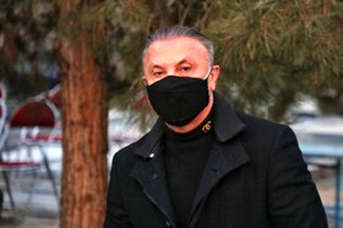 حمید درخشان در مراسم خاکسپاری علی انصاریان + عکس