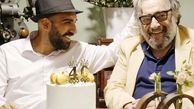 آقای بازیگر و پدرش در تولد + عکس