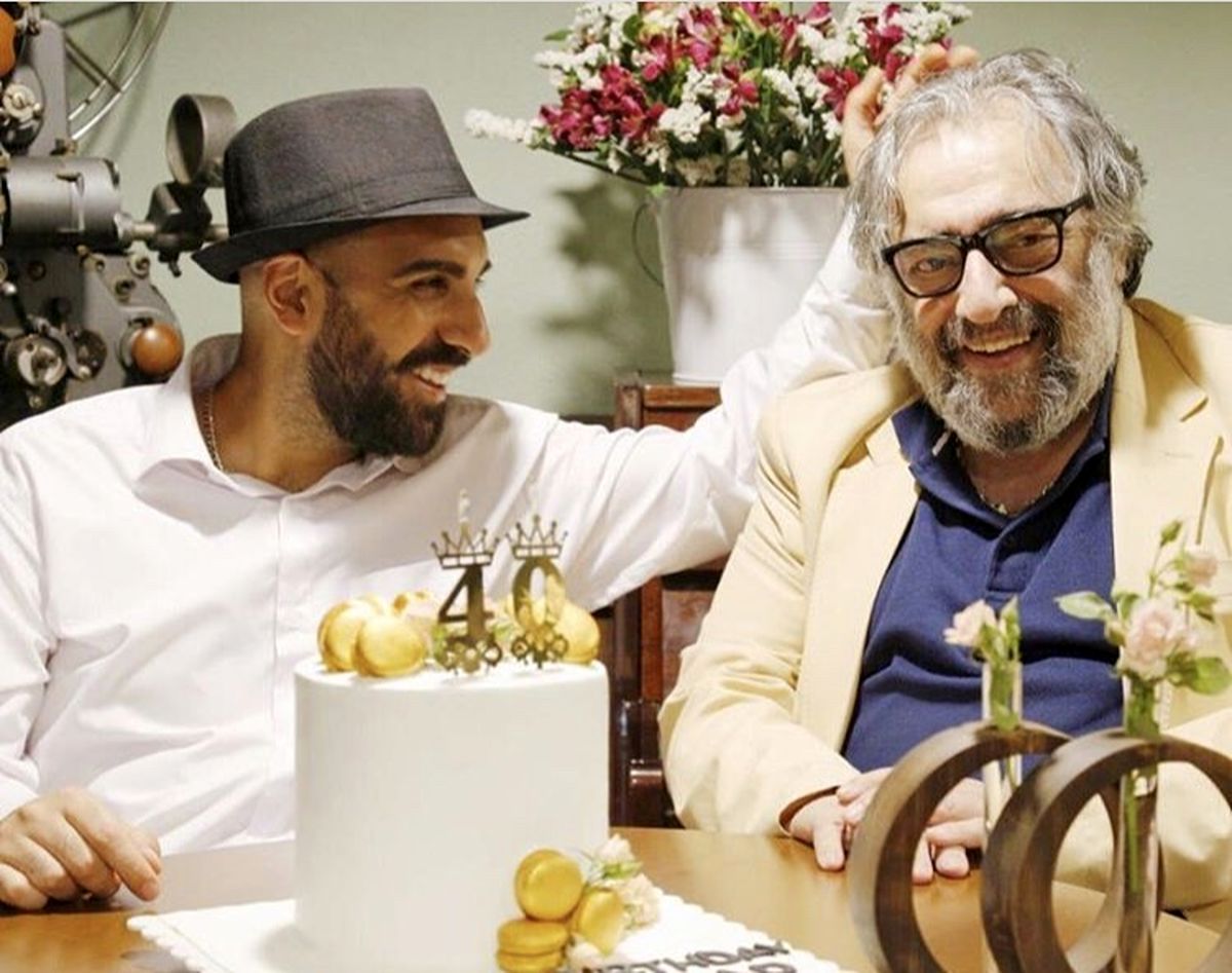 آقای بازیگر و پدرش در تولد + عکس