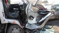 مصدومیت 14 نفر در سانحه تصادف پژو 405 و سمند