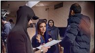 گلاره عباسی در پشت صحنه شاهین+عکس