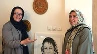 نقاشی زیبای یکی از هواداران خانم بازیگر از او + عکس