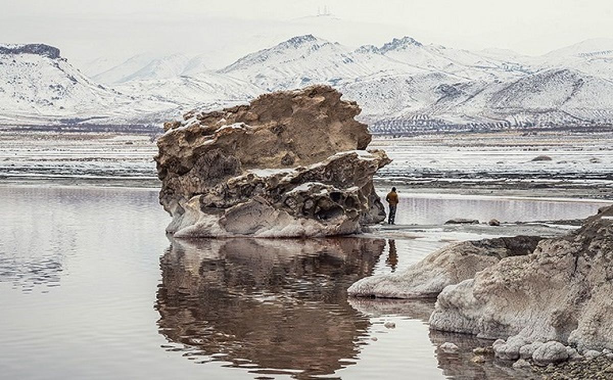 طبیعت زمستانی دریاچه ارومیه