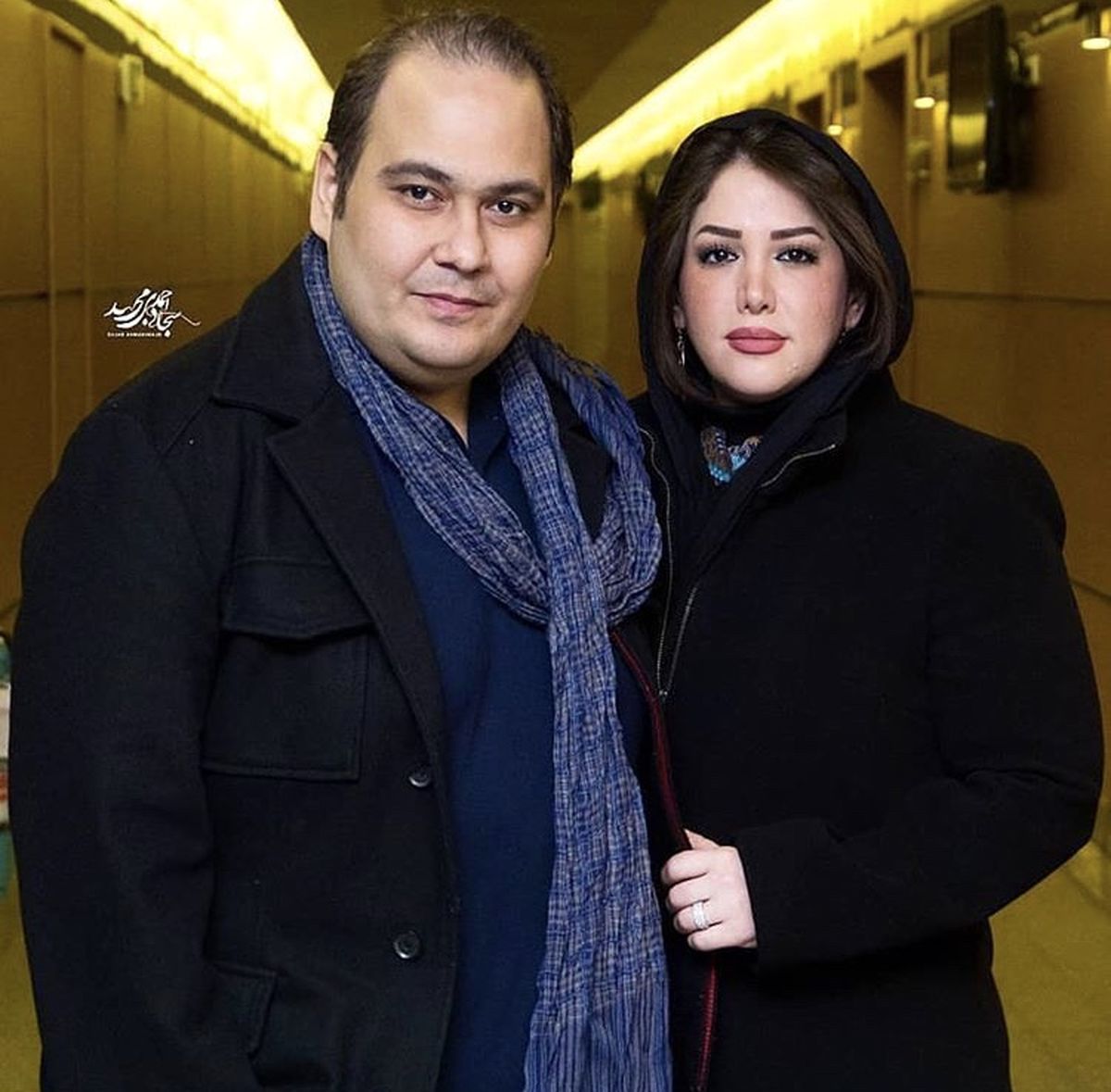 رضا داوودنژاد و همسرش + عکس