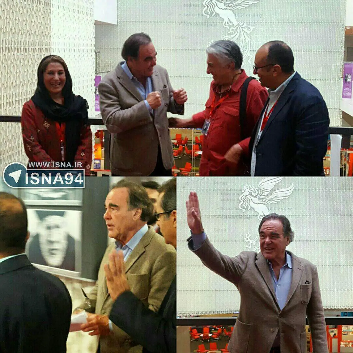 حضور الیور استون در کاخ جشنواره جهانی فجر (+عکس)