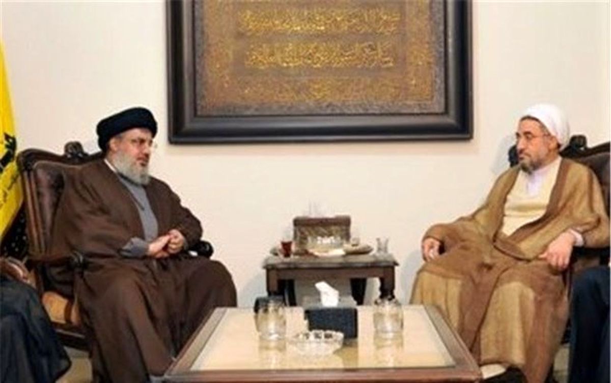 دیدار آیت‌الله اراکی با سید حسن نصرالله +عکس