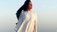 استایل آزاده زارعی کنار ساحل + عکس