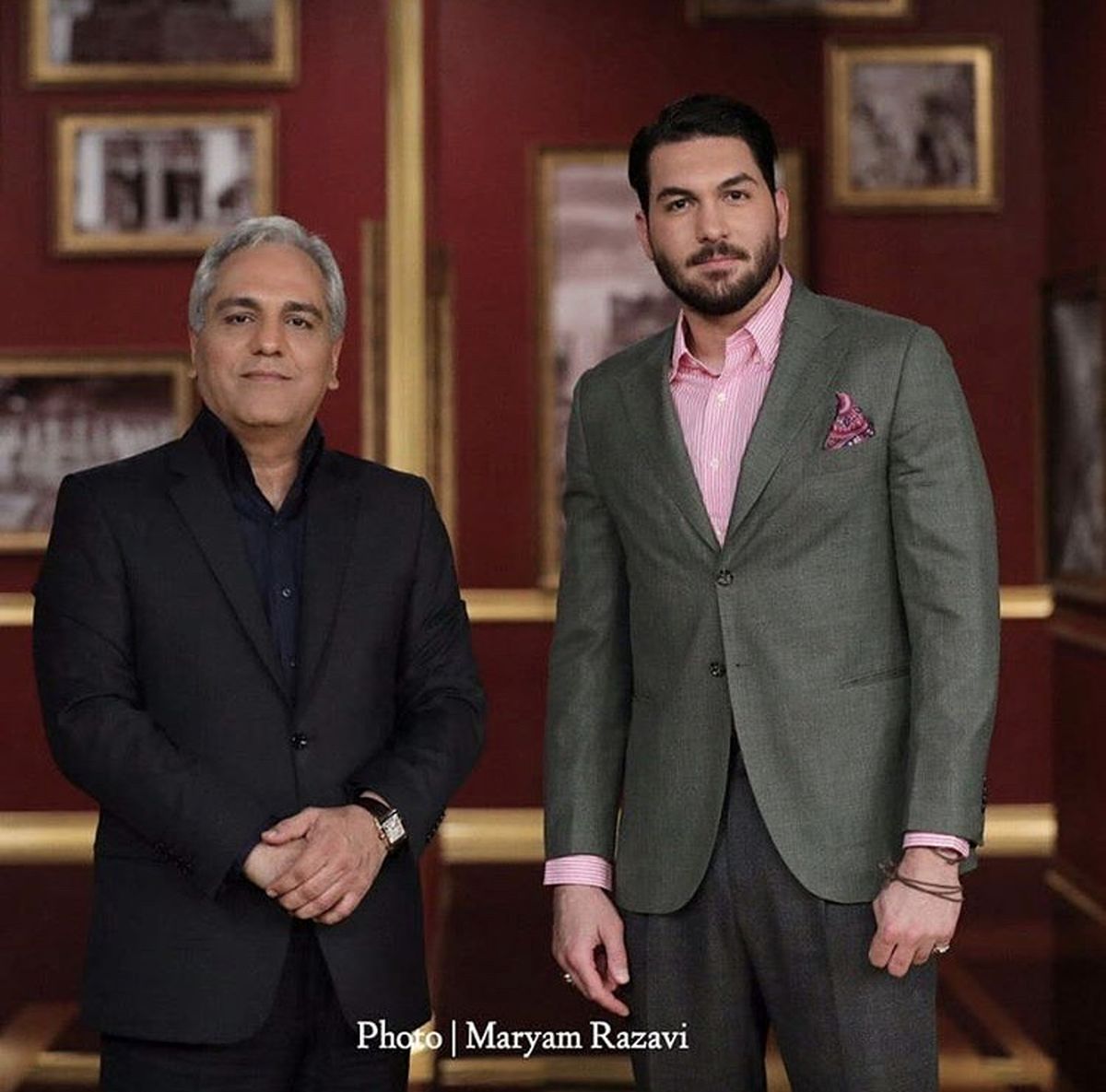 دروازه بان مشهور در کنار مهران مدیری + عکس