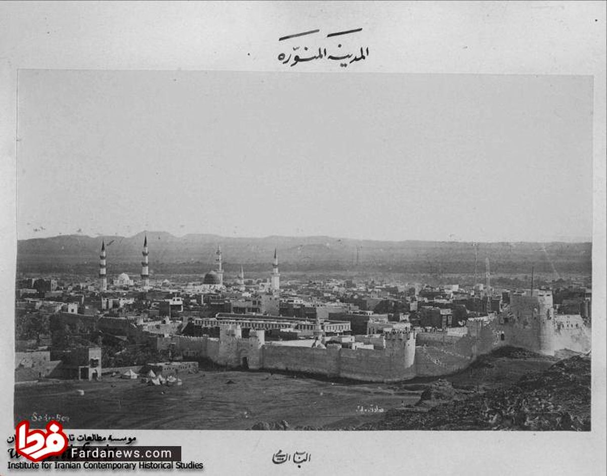 شهر مدینه و مسجدالنبی در دوره قاجار/عکس
